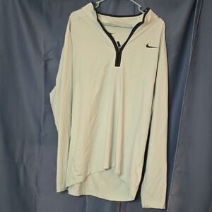 Nike Gray and Black Quarter-Zip Top